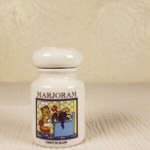 Vintage Danbury Mint 1994 Garfield Ceramic Spice Jar with Lid - Marjoram
